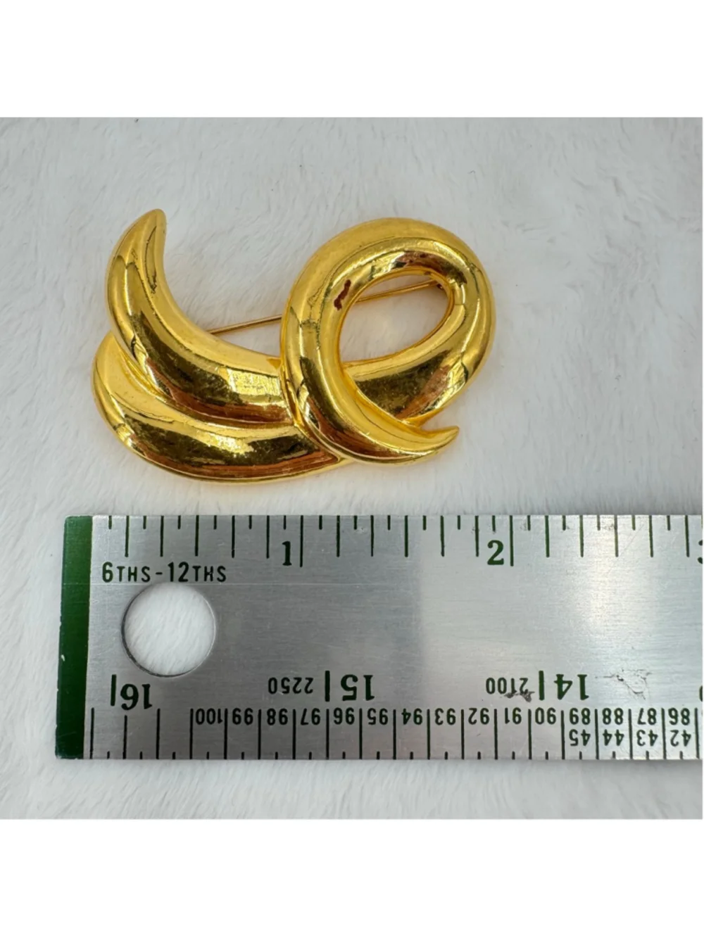Vintage Napier Pin Brooch Gold Tone Statement Piece 90s Grandmacore Glam